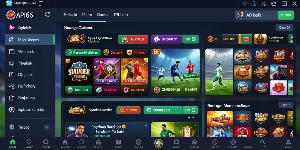 Screenshot API66 menampilkan pengalaman taruhan olahraga yang menarik.