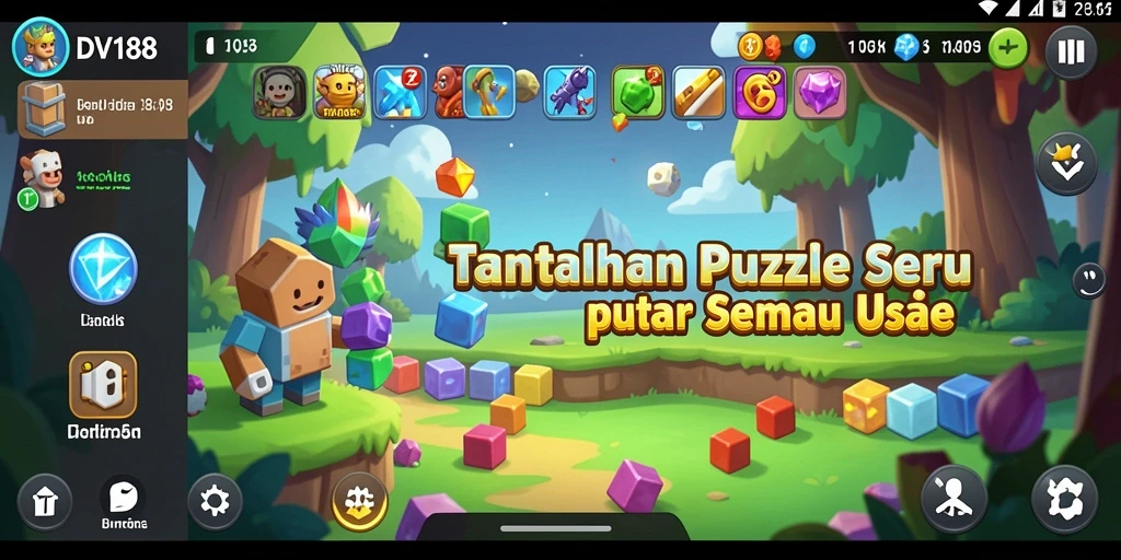Gameplay menantang dan seru dalam DV188 puzzle.