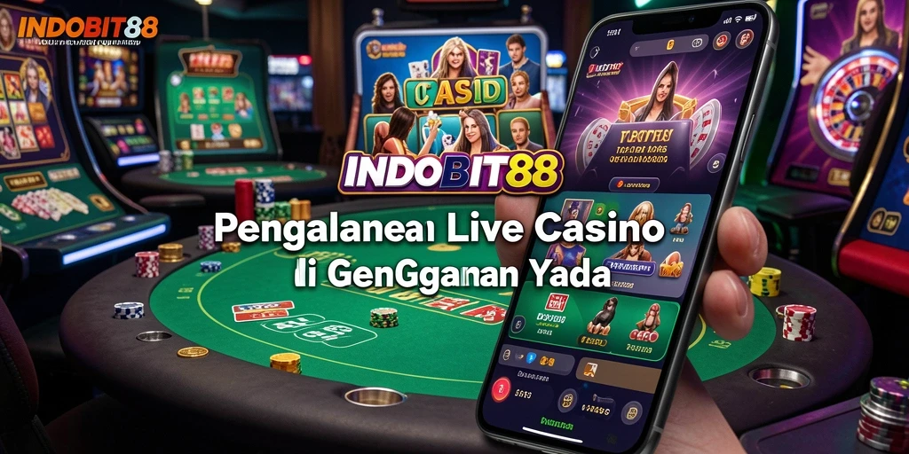 Tampilan gameplay Live Casino yang mendebarkan di INDOBIT88.