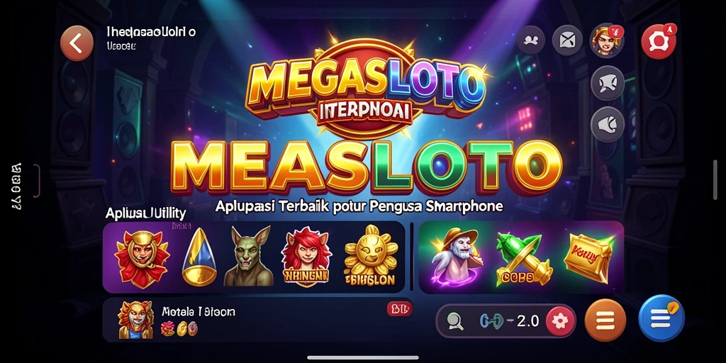 Tampilan antarmuka MEGASLOTO yang sederhana dan informatif.