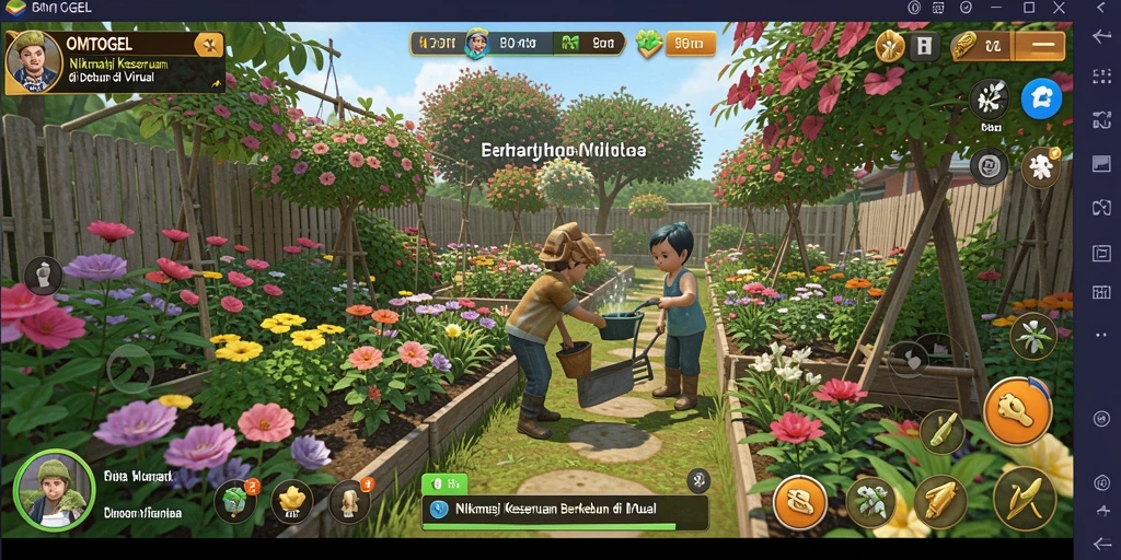 Gambaran menarik dari kebun virtual dalam OMTOGEL.