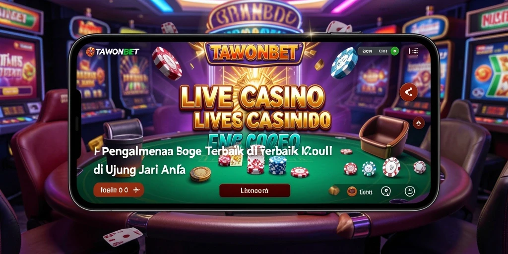 Screenshot gameplay TAWONBET menunjukkan suasana kasino langsung yang realistis.
