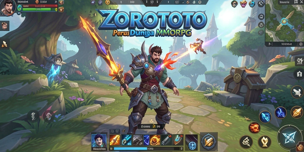 Screenshot gameplay ZOROTOTO yang menampilkan aksi seru dalam petualangan MMORPG.